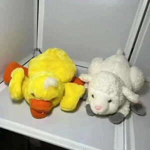Set Of 2 Puppets Sheep And Duck 8”